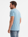 Ombre Clothing Světle modré pánské tričko Ombre Clothing