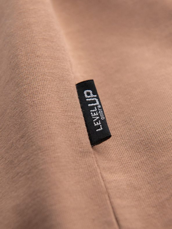 Ombre Clothing Světle hnědé pánské tričko Ombre Clothing