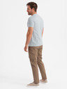 Ombre Clothing Světle šedé pánské tričko Ombre Clothing