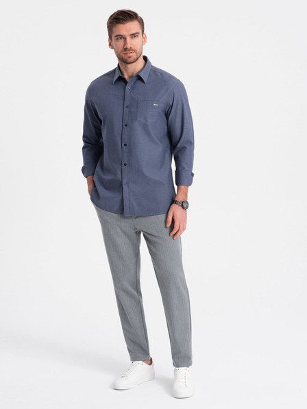 Ombre Clothing Šedé pánské chino kalhoty Ombre Clothing