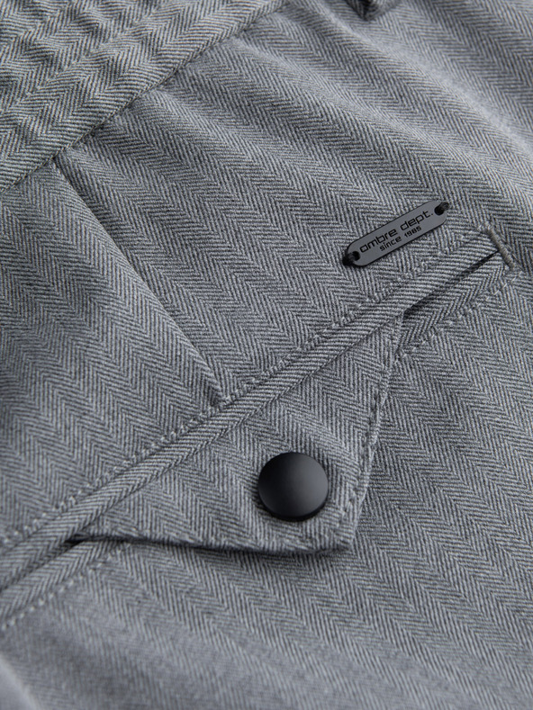 Ombre Clothing Šedé pánské chino kalhoty Ombre Clothing