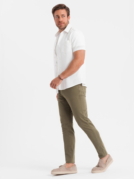 Ombre Clothing Khaki pánské chino kalhoty Ombre Clothing