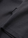 Ombre Clothing Tmavě šedé pánské basic tričko s véčkovým výstřihem Ombre Clothing