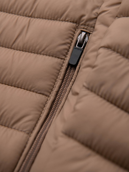 Ombre Clothing Béžová pánská lehká prošívaná bunda Ombre Clothing