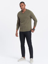 Ombre Clothing Khaki pánské basic tričko Ombre Clothing