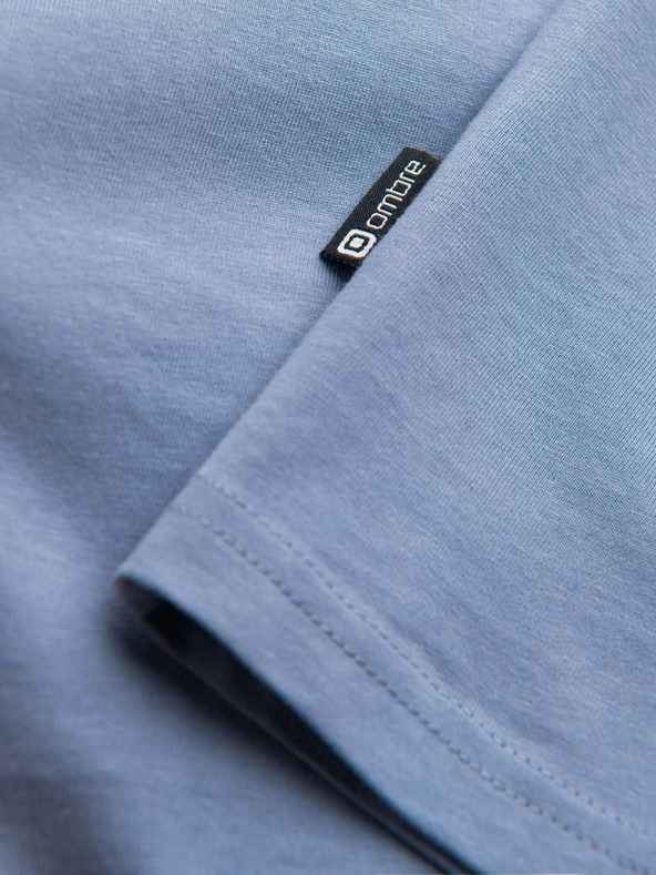 Ombre Clothing Světle modré pánské basic tričko Ombre Clothing