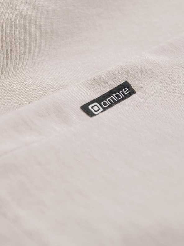 Ombre Clothing Béžové pánské basic tričko Ombre Clothing
