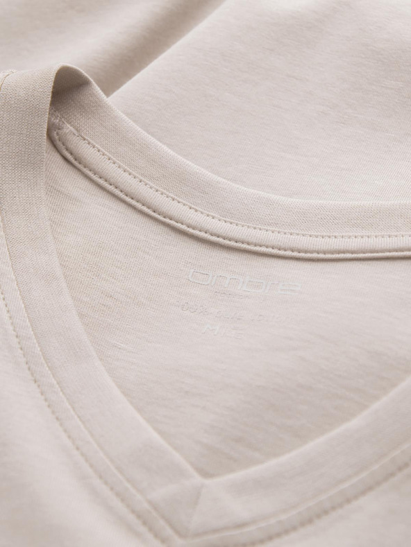 Ombre Clothing Béžové pánské basic tričko Ombre Clothing