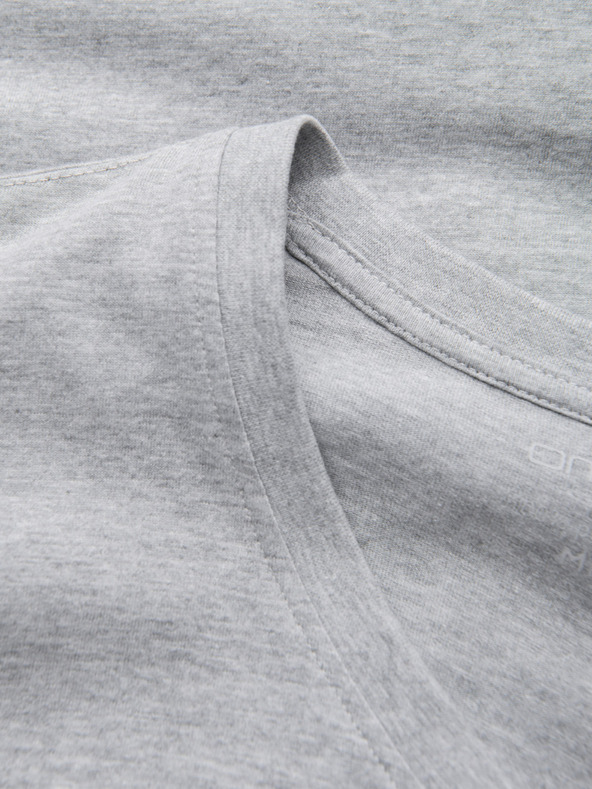 Ombre Clothing Světle šedé pánské basic tričko Ombre Clothing