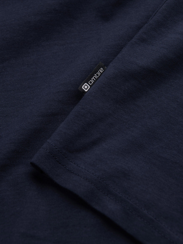 Ombre Clothing Tmavě modré pánské basic tričko Ombre Clothing