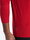 Ombre Clothing Červené pánské basic tričko Ombre Clothing