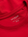 Ombre Clothing Červené pánské basic tričko Ombre Clothing
