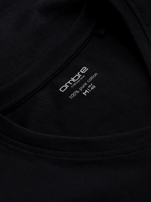 Ombre Clothing Černé pánské basic tričko Ombre Clothing