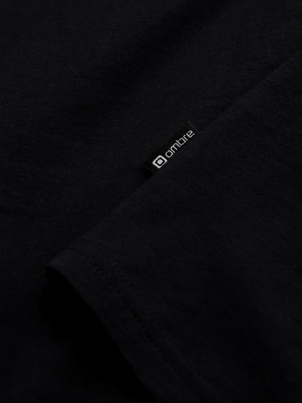 Ombre Clothing Černé pánské basic tričko Ombre Clothing