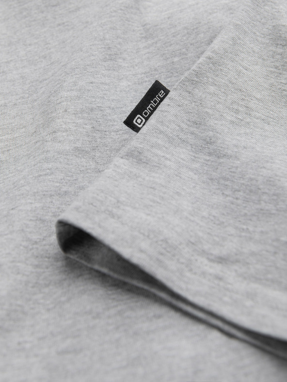 Ombre Clothing Šedé pánské basic tričko Ombre Clothing