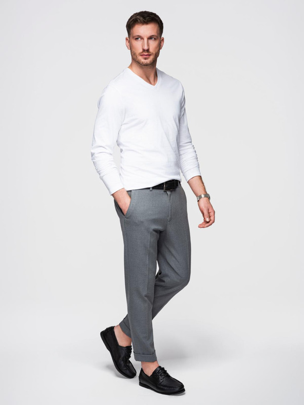 Ombre Clothing Bílé pánské basic tričko Ombre Clothing