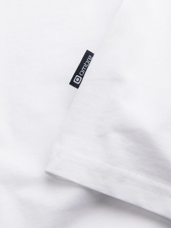 Ombre Clothing Bílé pánské basic tričko Ombre Clothing