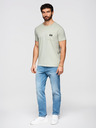 Ombre Clothing Pánské volnočasové tričko s kapsičkou Ombre Clothing zelená