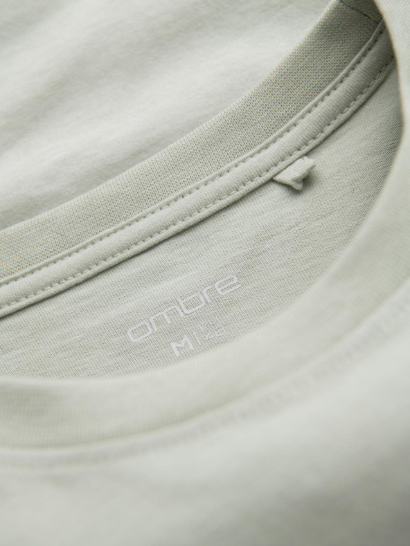 Ombre Clothing Pánské volnočasové tričko s kapsičkou Ombre Clothing zelená