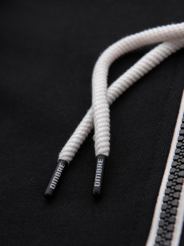 Ombre Clothing Černá pánská basic mikina na zip s kapucí Ombre Clothing