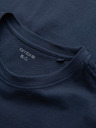 Ombre Clothing Tmavě modré pánské tričko s kapsičkou Ombre Clothing