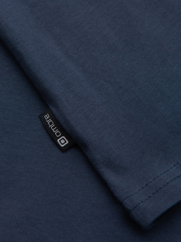 Ombre Clothing Tmavě modré pánské tričko s kapsičkou Ombre Clothing