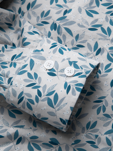 Ombre Clothing Šedá pánská vzorovaná košile Ombre Clothing