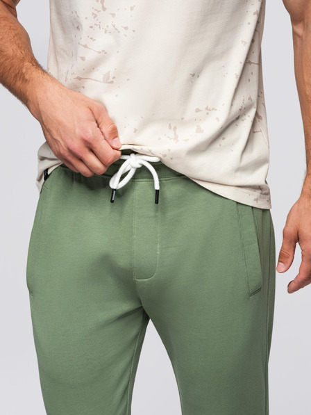 Ombre Clothing Zelené pánské tepláky Ombre Clothing