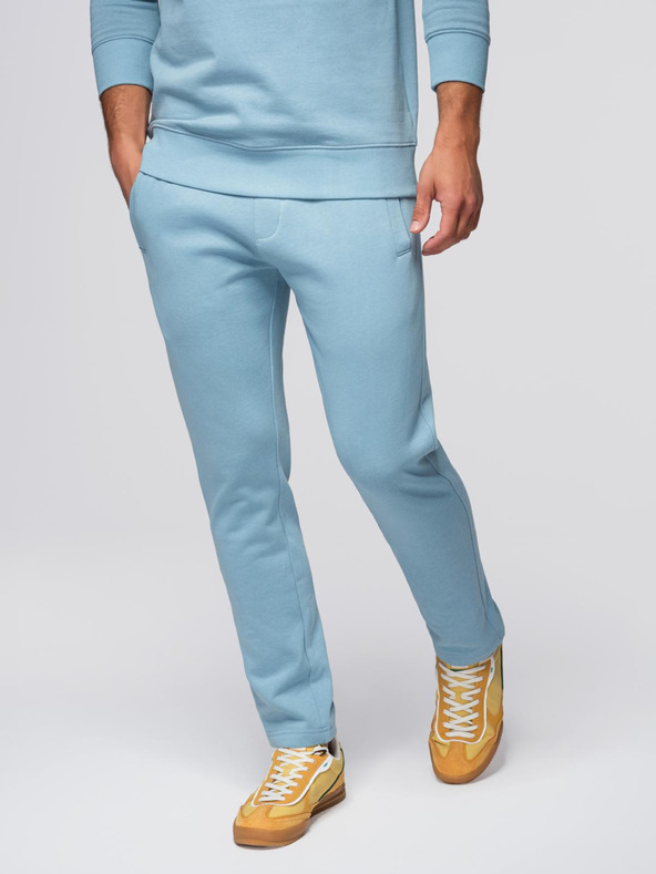 Ombre Clothing Světle modré pánské tepláky Ombre Clothing