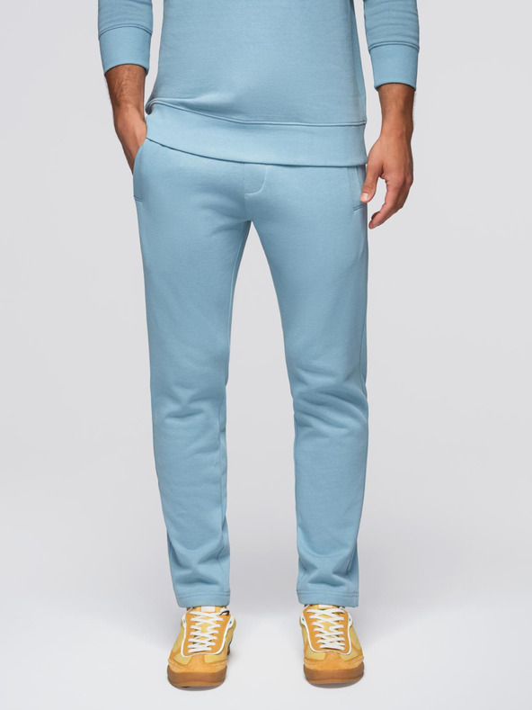 Ombre Clothing Světle modré pánské tepláky Ombre Clothing