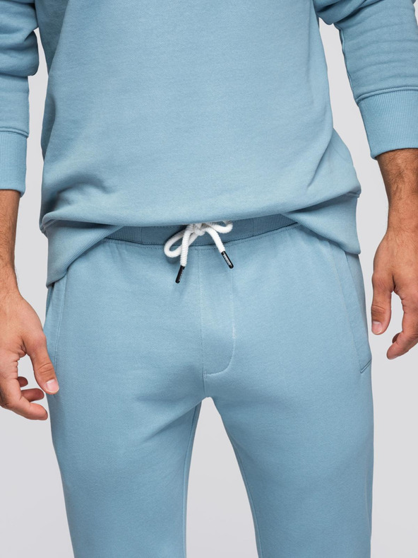 Ombre Clothing Světle modré pánské tepláky Ombre Clothing