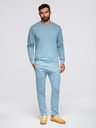 Ombre Clothing Světle modré pánské tepláky Ombre Clothing
