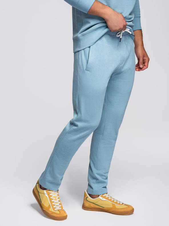 Ombre Clothing Světle modré pánské tepláky Ombre Clothing