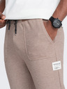 Ombre Clothing Světle hnědé pánské tepláky Ombre Clothing