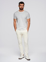 Ombre Clothing Krémové pánské tepláky Ombre Clothing
