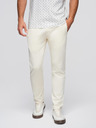 Ombre Clothing Krémové pánské tepláky Ombre Clothing