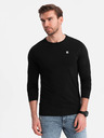 Ombre Clothing Černé pánské tričko Ombre Clothing