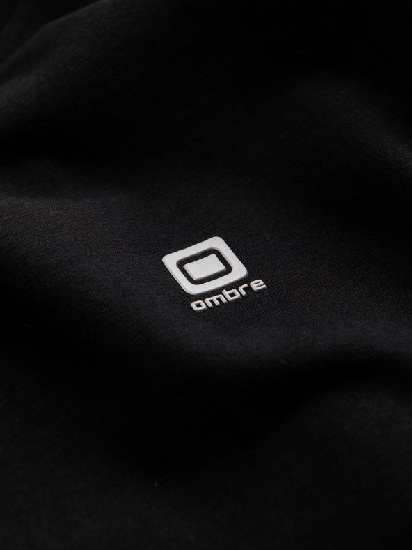 Ombre Clothing Černé pánské tričko Ombre Clothing
