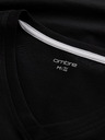 Ombre Clothing Černé pánské tričko s véčkovým výstřihem Ombre Clothing