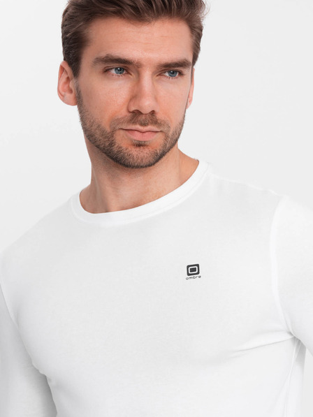 Ombre Clothing Bílé pánské tričko Ombre Clothing