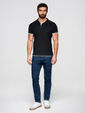 Ombre Clothing Černé pánské polo tričko Ombre Clothing