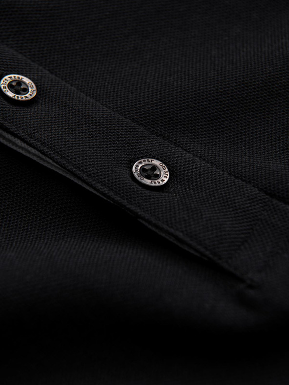 Ombre Clothing Černé pánské polo tričko Ombre Clothing