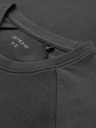 Ombre Clothing Tmavě šedé pánské basic tričko s kapsičkou Ombre Clothing
