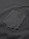 Ombre Clothing Tmavě šedé pánské basic tričko s kapsičkou Ombre Clothing