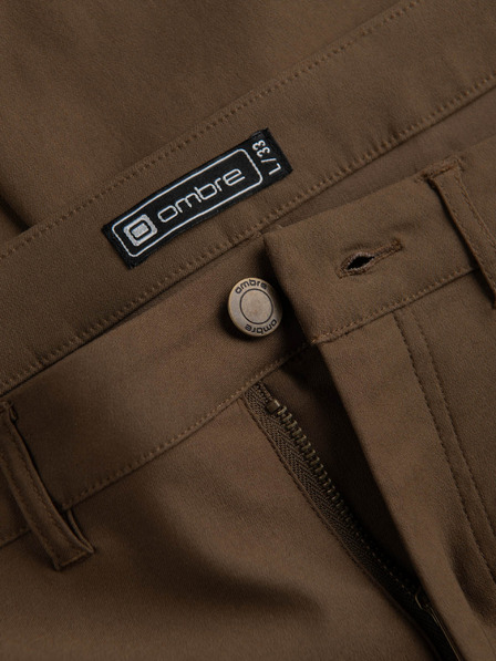 Ombre Clothing Khaki pánské cargo kalhoty Ombre Clothing