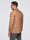 Ombre Clothing Hnědá pánská košile Ombre Clothing