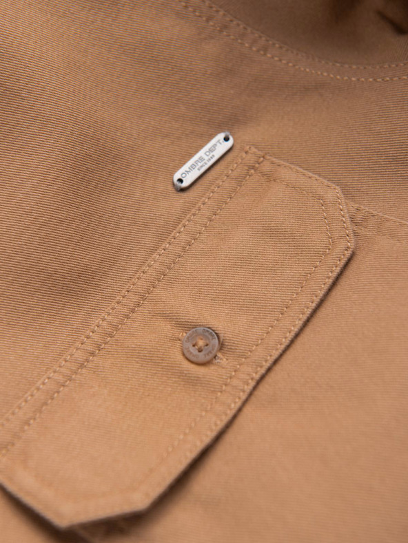 Ombre Clothing Hnědá pánská košile Ombre Clothing