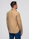 Ombre Clothing Světle hnědá pánská košile Ombre Clothing