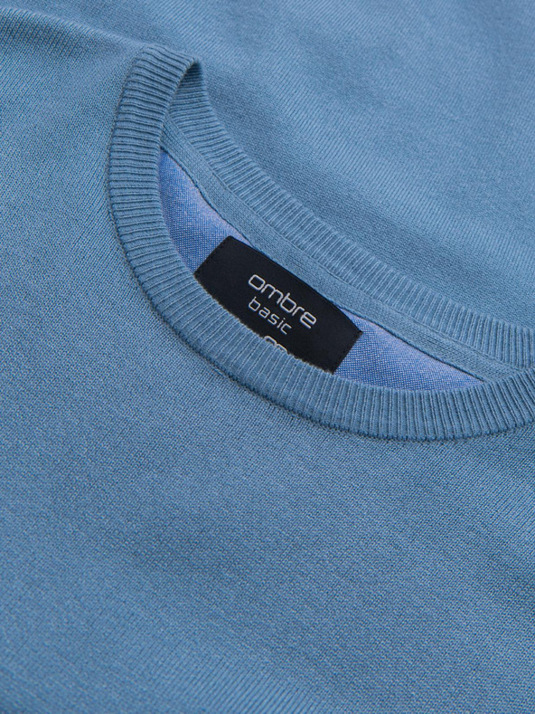 Ombre Clothing Světle modrý pánský svetr Ombre Clothing