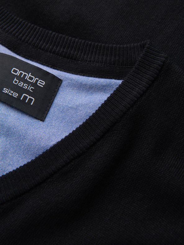 Ombre Clothing Černý pánský svetr Ombre Clothing